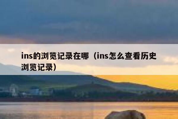 ins的浏览记录在哪（ins怎么查看历史浏览记录） 第1张