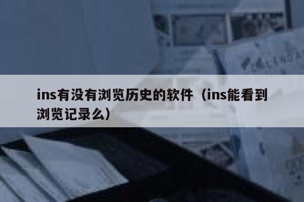 ins有没有浏览历史的软件（ins能看到浏览记录么） 第1张