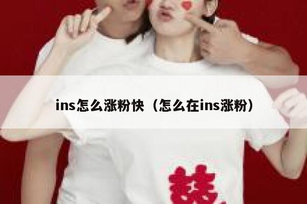 ins怎么涨粉快（怎么在ins涨粉） 第1张
