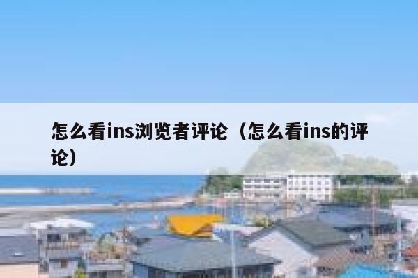 怎么看ins浏览者评论（怎么看ins的评论） 第1张