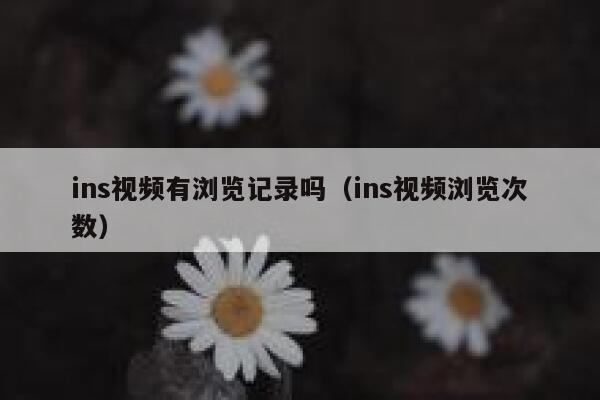 ins视频有浏览记录吗（ins视频浏览次数） 第1张