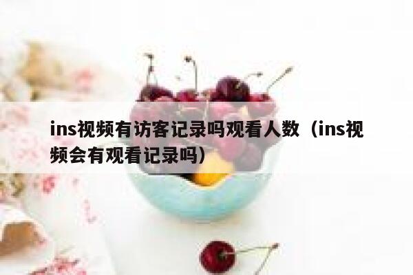 ins视频有访客记录吗观看人数（ins视频会有观看记录吗） 第1张