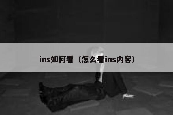 ins如何看（怎么看ins内容） 第1张