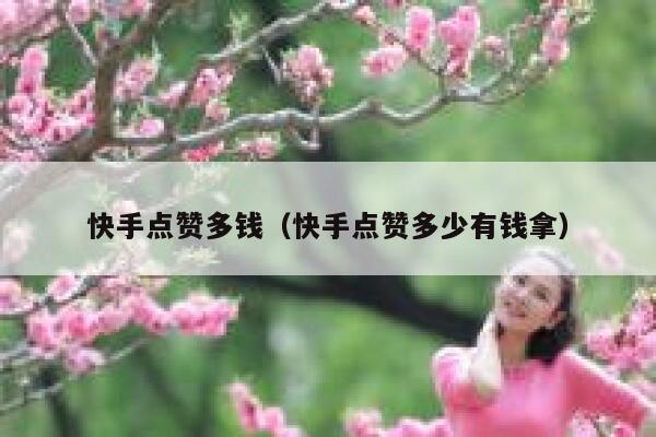 快手点赞多钱（快手点赞多少有钱拿） 第1张