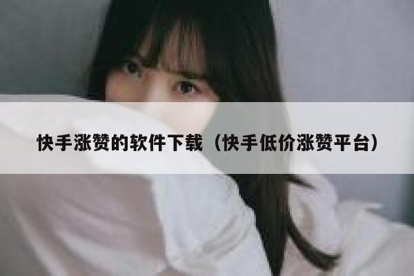 快手涨赞的软件下载（快手低价涨赞平台） 第1张