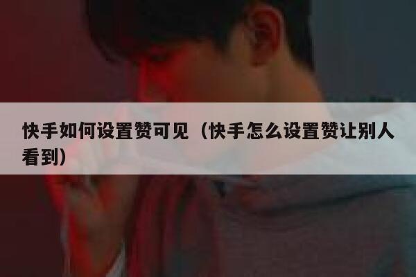 快手如何设置赞可见（快手怎么设置赞让别人看到） 第1张