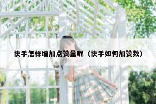 快手怎样增加点赞量呢(快手如何加赞数) 第1张 快手怎样增加点赞量呢(快手如何加赞数) 第1张