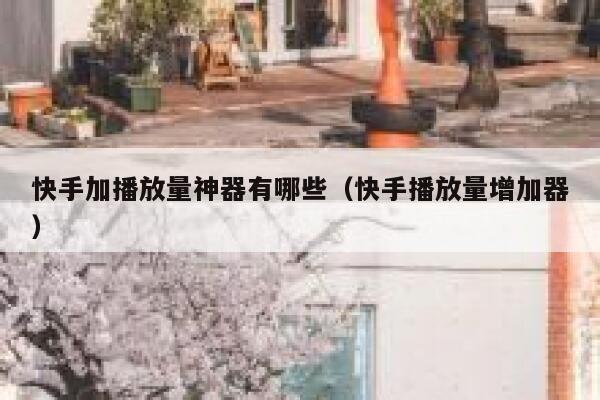 快手加播放量神器有哪些（快手播放量增加器） 第1张