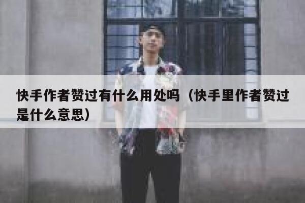 快手作者赞过有什么用处吗（快手里作者赞过是什么意思） 第1张