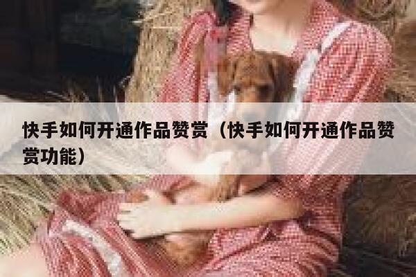 快手如何开通作品赞赏（快手如何开通作品赞赏功能） 第1张
