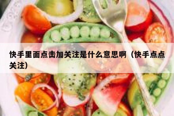 快手里面点击加关注是什么意思啊（快手点点关注） 第1张