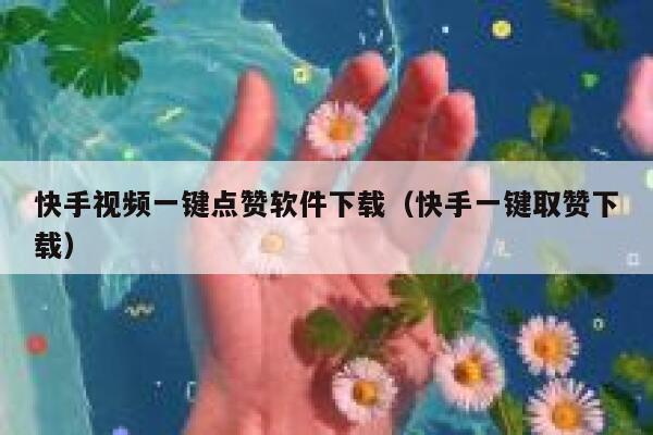 快手视频一键点赞软件下载(快手一键取赞下载) 第1张 快手视频一键点赞软件下载(快手一键取赞下载) 第1张