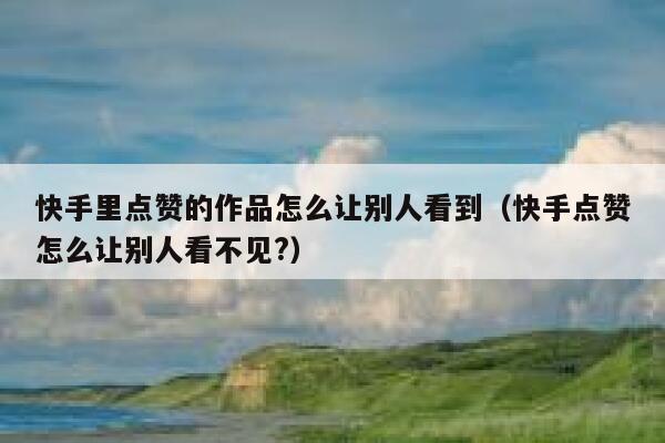 快手里点赞的作品怎么让别人看到（快手点赞怎么让别人看不见?） 第1张