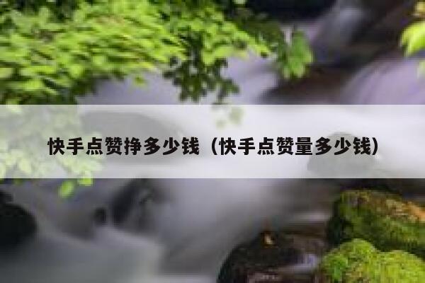 快手点赞挣多少钱（快手点赞量多少钱） 第1张