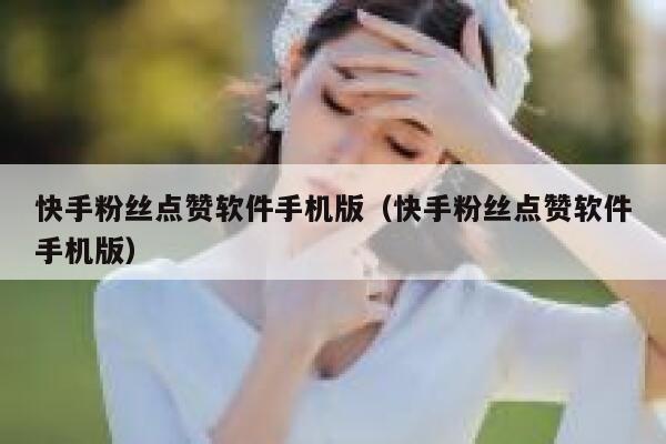 快手粉丝点赞软件手机版（快手粉丝点赞软件手机版） 第1张