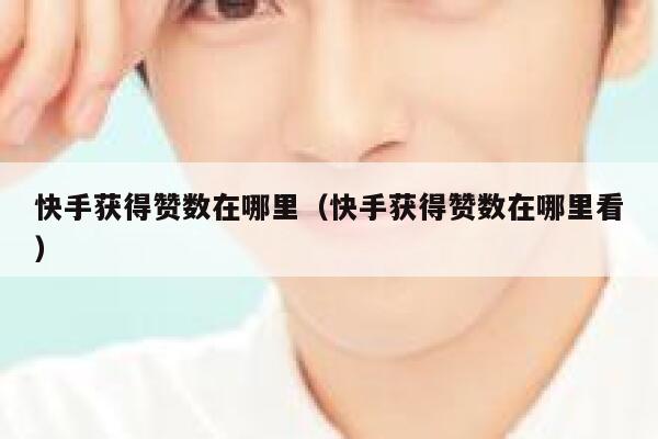 快手获得赞数在哪里(快手获得赞数在哪里看) 第1张 快手获得赞数在哪里(快手获得赞数在哪里看) 第1张