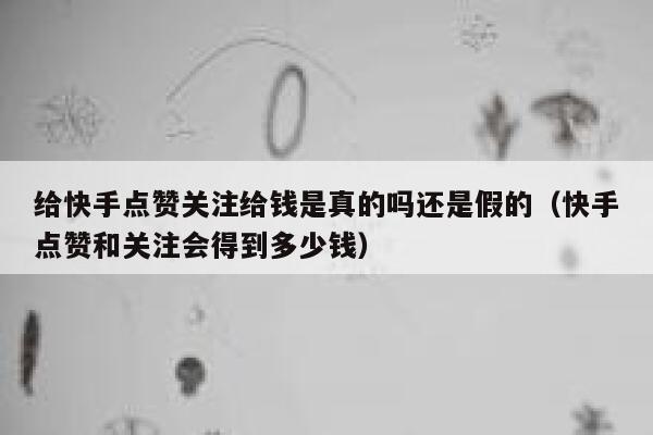 给快手点赞关注给钱是真的吗还是假的(快手点赞和关注会得到多少钱) 第1张 给快手点赞关注给钱是真的吗还是假的(快手点赞和关注会得到多少钱) 第1张