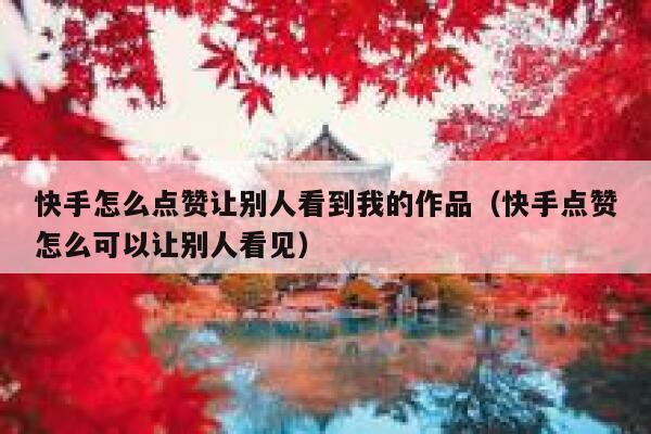 快手怎么点赞让别人看到我的作品（快手点赞怎么可以让别人看见） 第1张