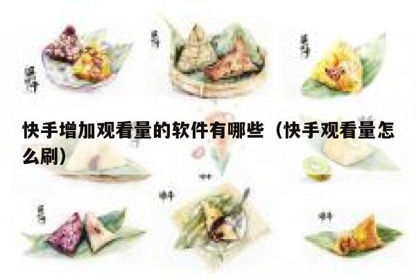 快手增加观看量的软件有哪些（快手观看量怎么刷） 第1张