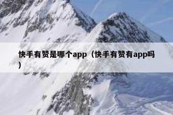 快手有赞是哪个app（快手有赞有app吗） 第1张