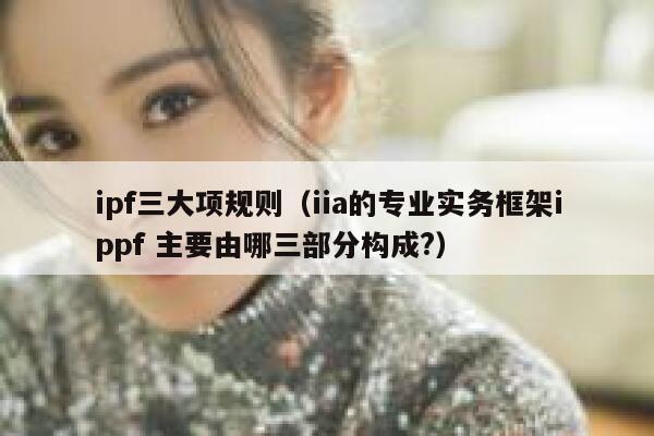 ipf三大项规则（iia的专业实务框架ippf 主要由哪三部分构成?） 第1张