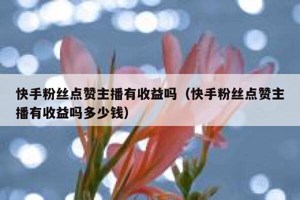 快手粉丝点赞主播有收益吗(快手粉丝点赞主播有收益吗多少钱) 第1张 快手粉丝点赞主播有收益吗(快手粉丝点赞主播有收益吗多少钱) 第1张