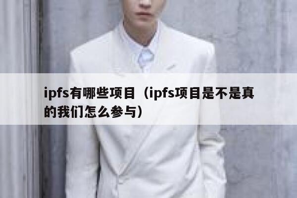 ipfs有哪些项目（ipfs项目是不是真的我们怎么参与） 第1张