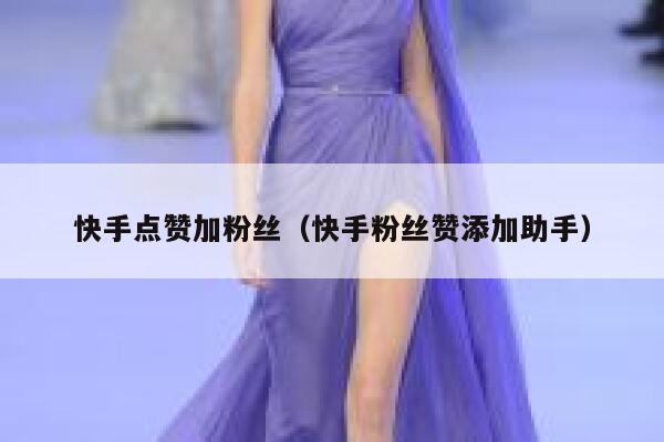 快手点赞加粉丝（快手粉丝赞添加助手） 第1张