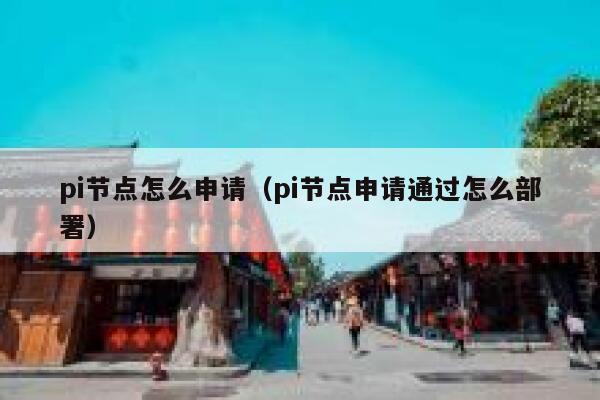 pi节点怎么申请（pi节点申请通过怎么部署） 第1张
