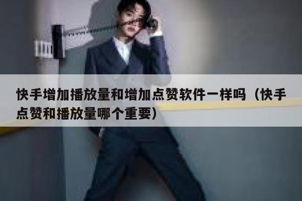 快手增加播放量和增加点赞软件一样吗（快手点赞和播放量哪个重要） 第1张