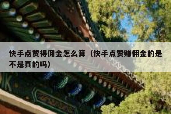 快手点赞得佣金怎么算(快手点赞赚佣金的是不是真的吗) 第1张 快手点赞得佣金怎么算(快手点赞赚佣金的是不是真的吗) 第1张