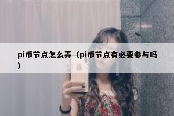 pi币节点怎么弄（pi币节点有必要参与吗） 第1张