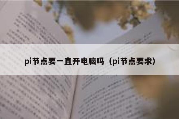 pi节点要一直开电脑吗（pi节点要求） 第1张