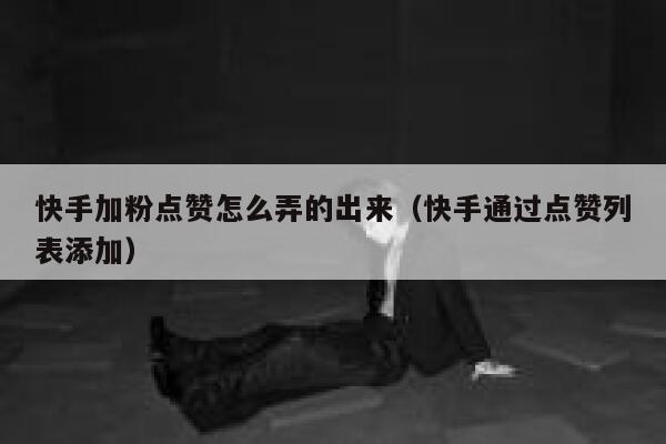 快手加粉点赞怎么弄的出来(快手通过点赞列表添加) 第1张 快手加粉点赞怎么弄的出来(快手通过点赞列表添加) 第1张