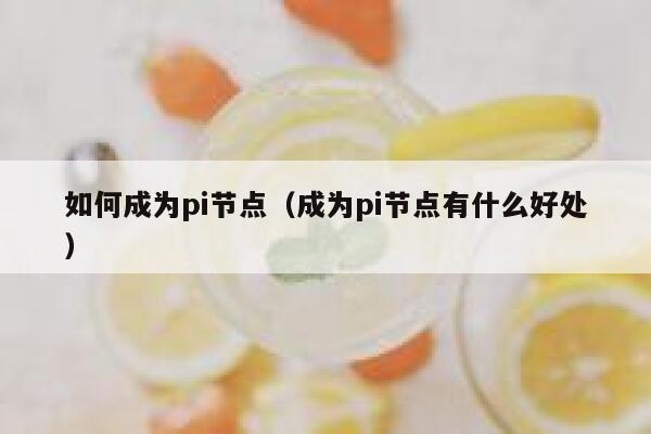 如何成为pi节点(成为pi节点有什么好处) 第1张 如何成为pi节点(成为pi节点有什么好处) 第1张