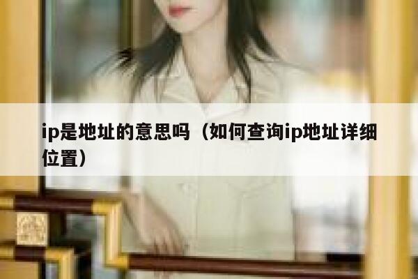 ip是地址的意思吗（如何查询ip地址详细位置） 第1张