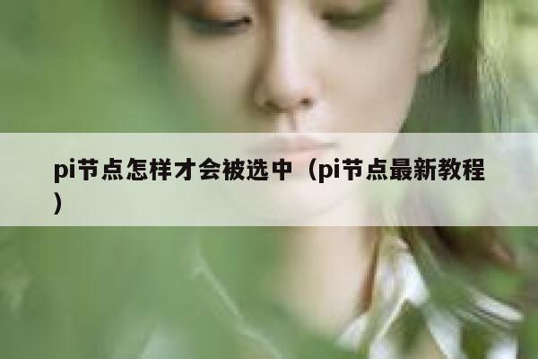 pi节点怎样才会被选中（pi节点最新教程） 第1张