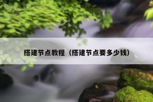 搭建节点教程(搭建节点要多少钱) 第1张 搭建节点教程(搭建节点要多少钱) 第1张