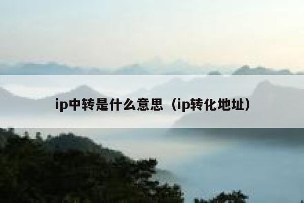 ip中转是什么意思（ip转化地址） 第1张