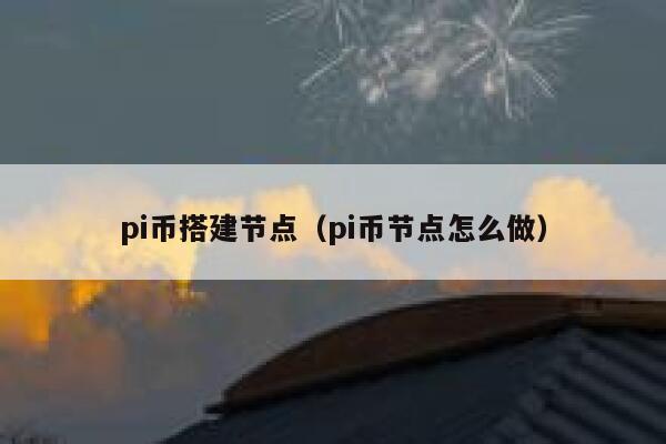 pi币搭建节点（pi币节点怎么做） 第1张