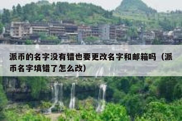 派币的名字没有错也要更改名字和邮箱吗（派币名字填错了怎么改） 第1张