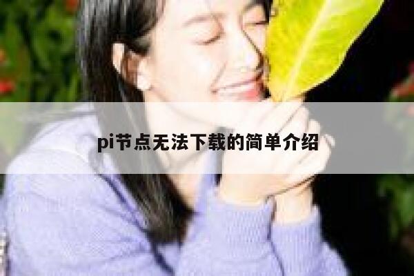 pi节点无法下载的简单介绍 第1张 pi节点无法下载的简单介绍 第1张