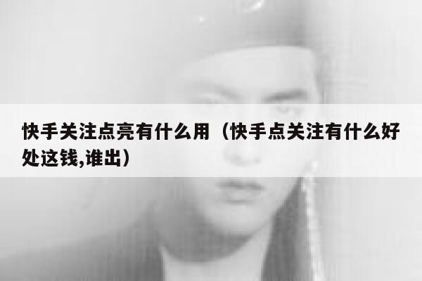 快手关注点亮有什么用(快手点关注有什么好处这钱,谁出) 第1张 快手关注点亮有什么用(快手点关注有什么好处这钱,谁出) 第1张