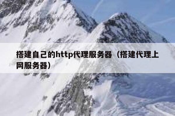 搭建自己的http代理服务器（搭建代理上网服务器） 第1张