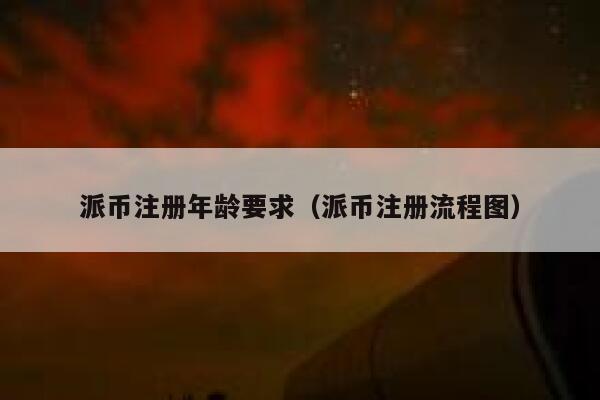 派币注册年龄要求(派币注册流程图) 第1张 派币注册年龄要求(派币注册流程图) 第1张