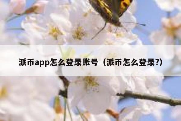 派币app怎么登录账号(派币怎么登录?) 第1张 派币app怎么登录账号(派币怎么登录?) 第1张