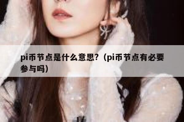 pi币节点是什么意思?（pi币节点有必要参与吗） 第1张