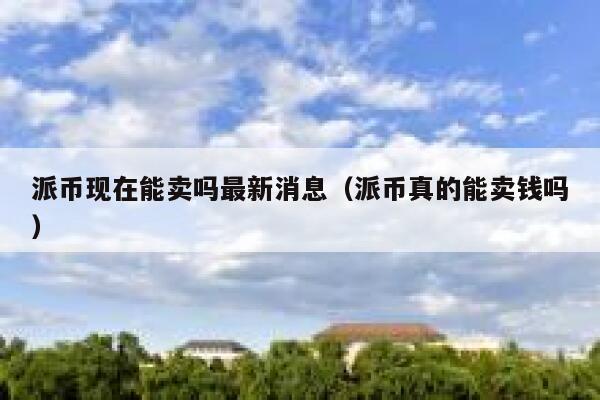 派币现在能卖吗最新消息（派币真的能卖钱吗） 第1张