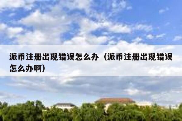 派币注册出现错误怎么办（派币注册出现错误怎么办啊） 第1张