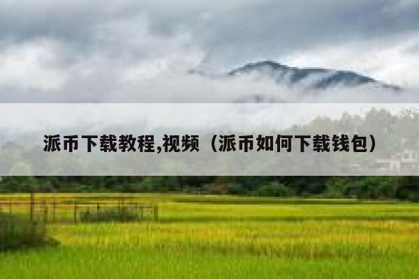 派币下载教程,视频（派币如何下载钱包） 第1张